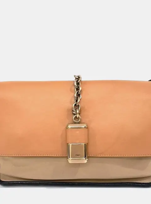Chloe Beige Canvas and Leather Chloe Shoulder Bag