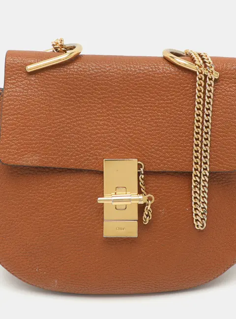 Chloe Drew Medium Brown Leather Shoulder Bag