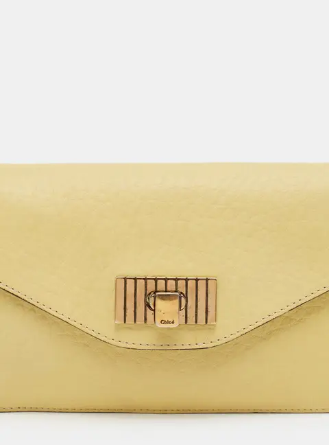 Chlo&eacute; Sally Yellow Leather Clutch