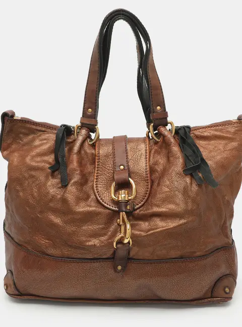 Chloe Kerala Metallic Leather Tote