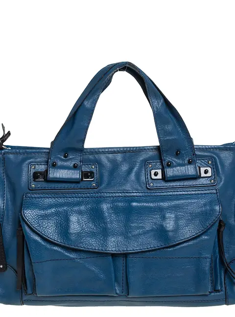 Chloe Tracy Blue Leather Satchel