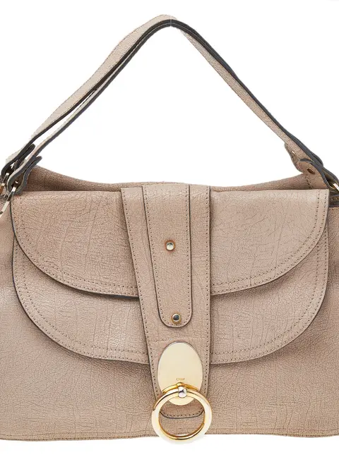 Chloe Pink Textured Leather Satchel