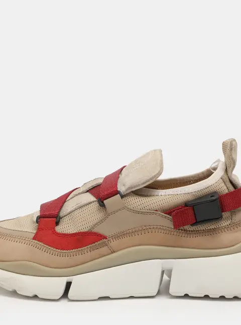 Chloe Multicolor Suede and Fabric Sonnie Slip On Sneakers Size 37