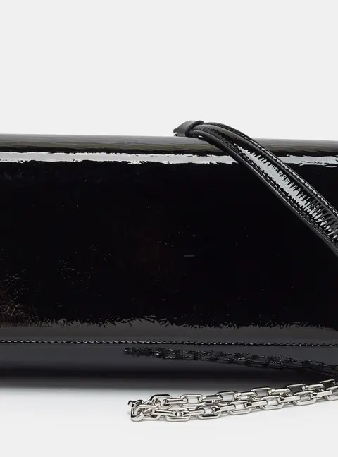 Christian Louboutin Paloma Black Patent Leather Chain Clutch