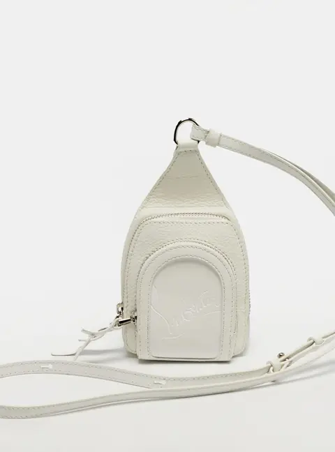Christian Louboutin Loubifunk Mini White Leather Crossbody Bag