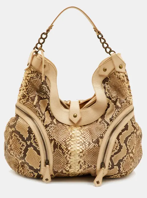 Christian Louboutin Multicolor Leather and Python Hobo