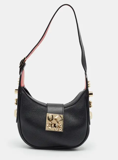 Christian Louboutin Carasky Black Leather Hobo