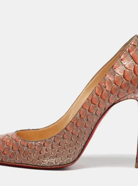 Christian Louboutin Two-Tone Python Leather Fifi Pumps Size 38.5