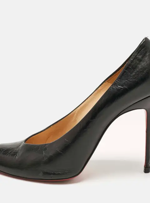Christian Louboutin Black Leather Pumps Size 38.5