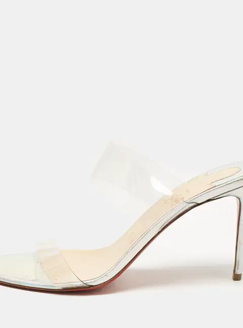 Christian Louboutin Transparent PVC Just Nothing Slide Sandals Size 39