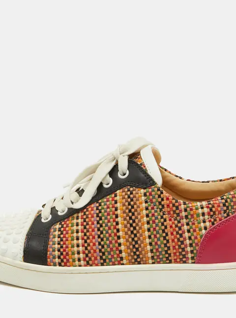 Christian Louboutin Multicolor Leather Louis Orlato Low Top Sneakers Size 39.5