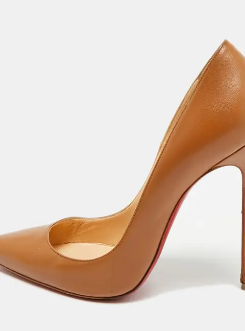 Christian Louboutin So Kate Size 39.5 Brown Leather Pumps