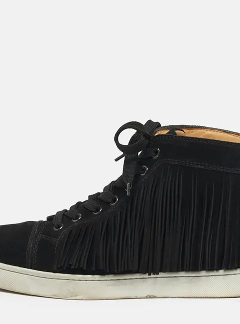 Christian Louboutin Coachelito Size 40 Black Suede High Top Sneakers