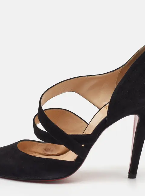 Christian Louboutin Citoyenne 100 Size 36 Black Suede Pumps