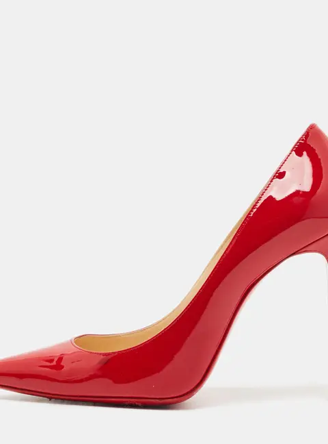 Christian Louboutin So Kate Size 37.5 Red Patent Leather Pumps