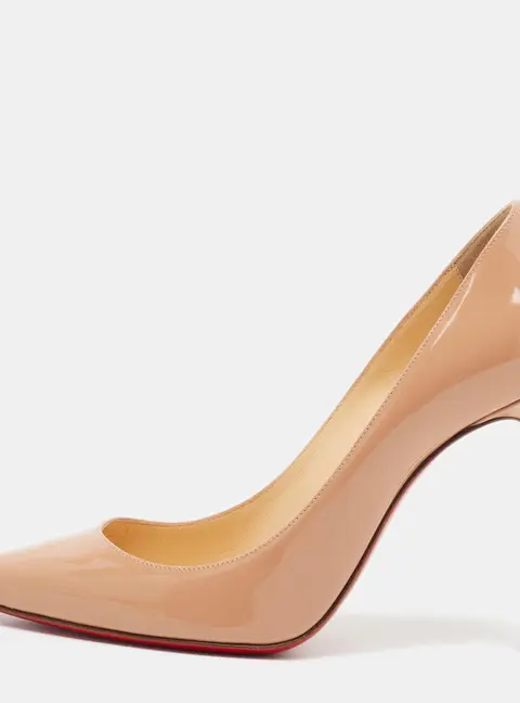 Christian Louboutin So Kate Size 36.5 Beige Patent Leather Pumps