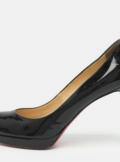 Christian Louboutin New Simple Size 41 Black Patent Leather Pumps