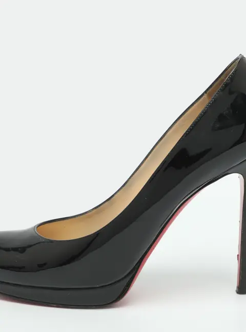 Christian Louboutin New Simple Size 39.5 Black Patent Leather Pumps