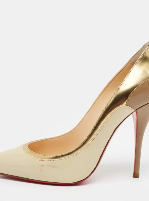 Christian Louboutin Tucsick Size 39 Multicolor Leather and Patent Leather Pumps