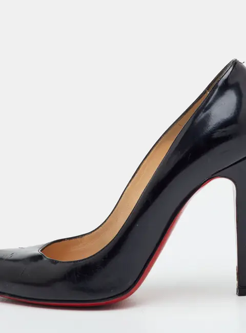 Christian Louboutin FIfi Size 36.5 Black Leather Pumps
