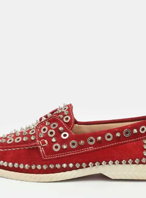 Christian Louboutin Yacht Size 36 Red Suede Loafers