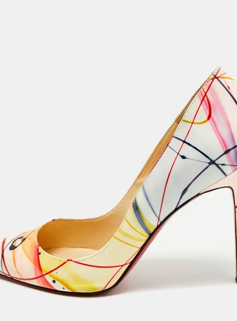 Christian Louboutin Pigalle Pollock Size 37 Multicolor Patent Leather Pumps