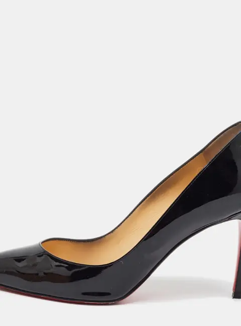 Christian Louboutin Pigalle Size 39 Black Patent Leather Pumps