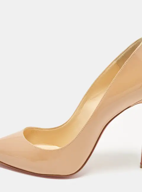 Christian Louboutin So Kate Size 39 Beige Patent Leather Pumps