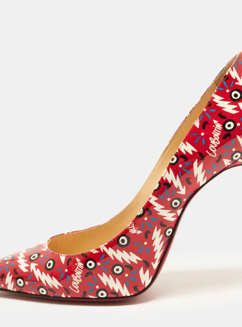 Christian Louboutin Kate Size 39.5 Red Patent Leather Pumps