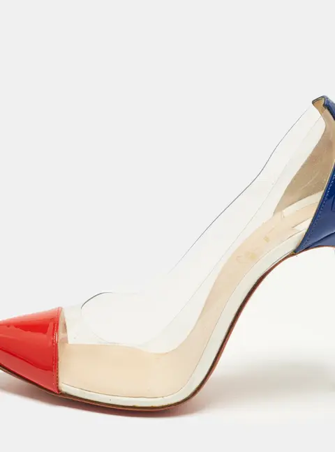 Christian Louboutin Debout Size 37 Multicolor Patent Leather and PVC Pumps