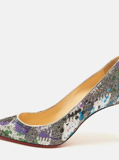 Christian Louboutin Pigalle Follies Size 36 Multicolor Python Leather Pumps
