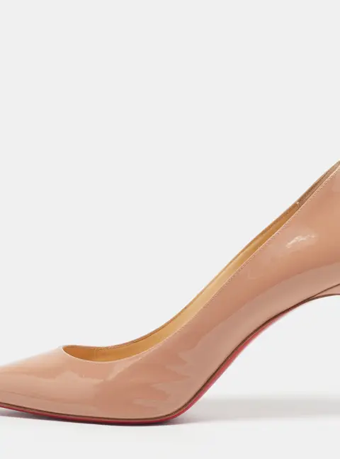 Christian Louboutin Kate Size 38 Beige Patent Leather Pumps