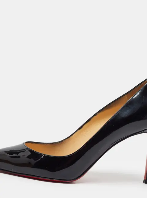 Christian Louboutin Pigalle Size 40 Black Patent Leather Pumps
