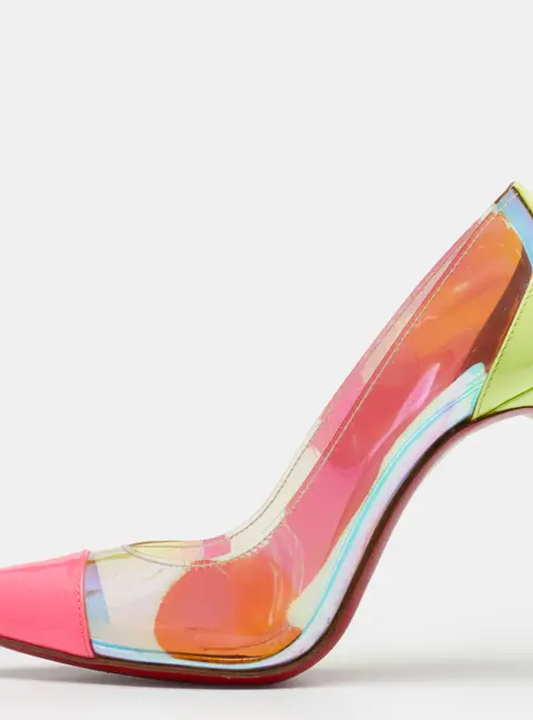 Christian Louboutin Debout Size 36 Multicolor Patent Leather and PVC Pumps