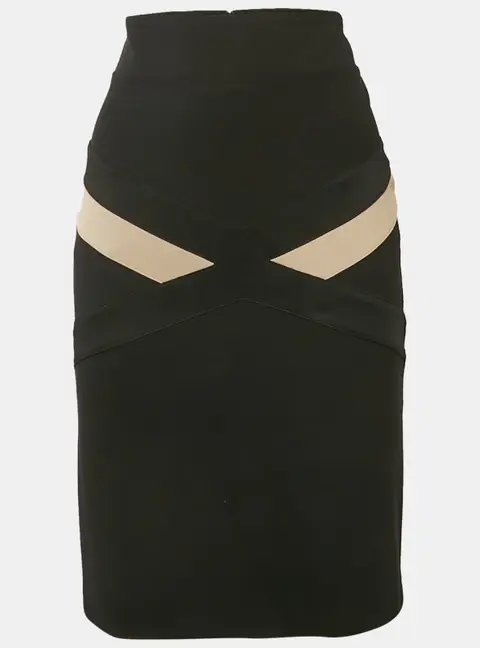 Class by Roberto Cavalli Black Jersey Pencil Skirt M