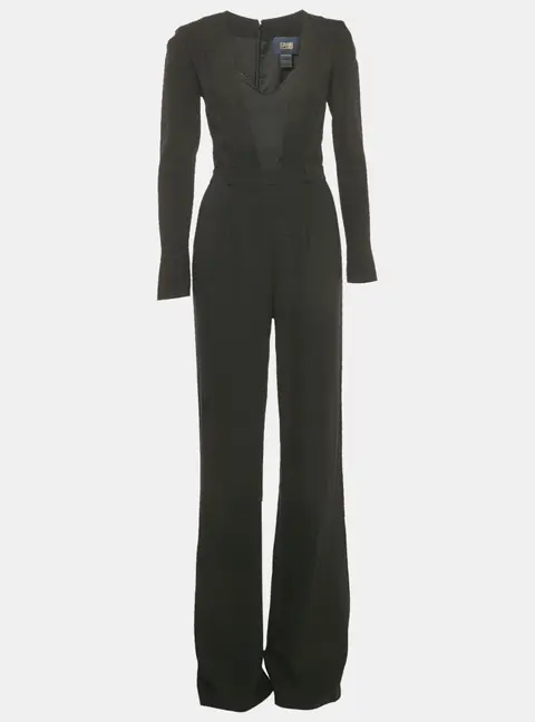 Class by Roberto Cavalli Black Wool Blend Jumpsuit S