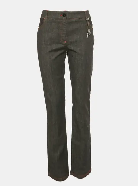 Class by Roberto Cavalli Grey Denim Serpente Detail Jeans L/Waist 33"