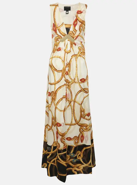 Class by Roberto Cavalli Multicolor Printed Jersey Sleeveless Maxi Dress M