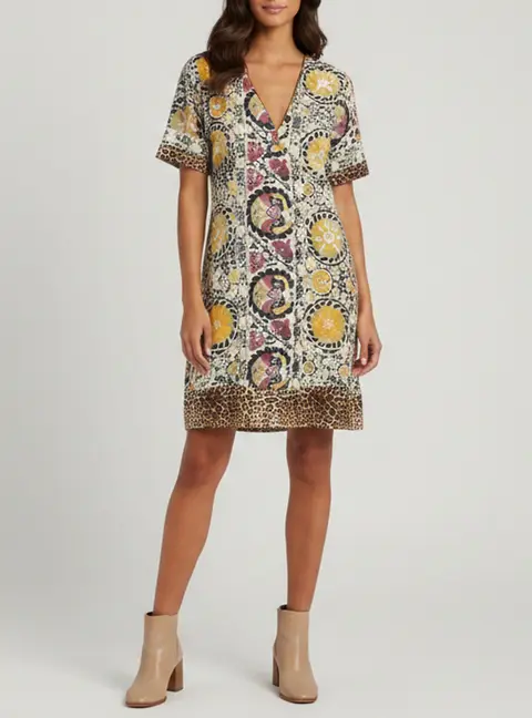 Class by Roberto Cavalli Multicolor Printed Jersey Dress M
