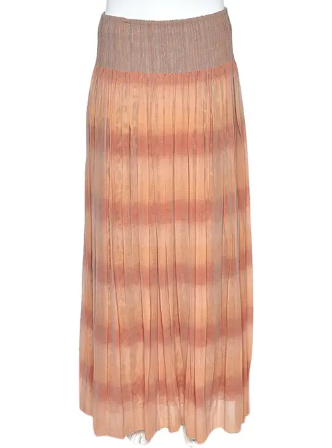 Class by Roberto Cavalli Pink & Animal Printed Silk Layered Maxi Skirt L