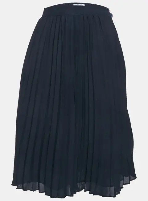 Claudie Pierlot Navy Blue  Plisse Midi Skirt S