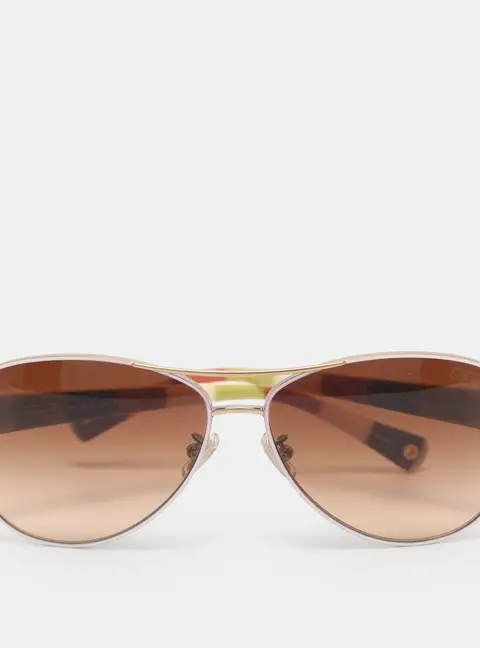 Coach Multicolor Brown Gradient HC7003 L012 Kristina Aviator Sunglasses