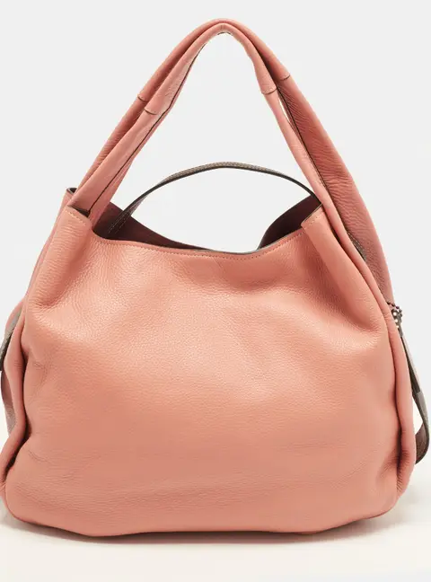 Coach Bandit Peach/Plum Leather Hobo