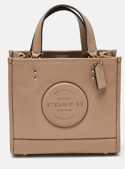 Coach Beige Leather 22 Dempsey Tote