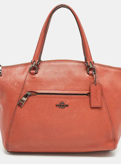 Coach Brick Brown Leather Prairie Satchel