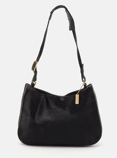 Coach Black Calf Hair and Leather Hobos
