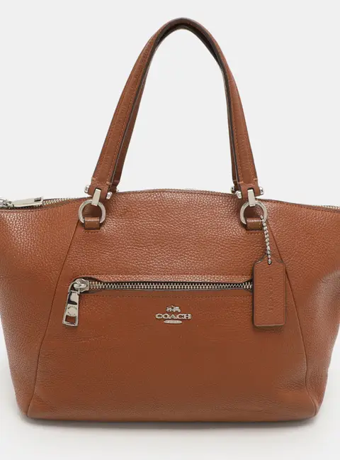 Coach Brown Pebbled Leather Prairie Satchel
