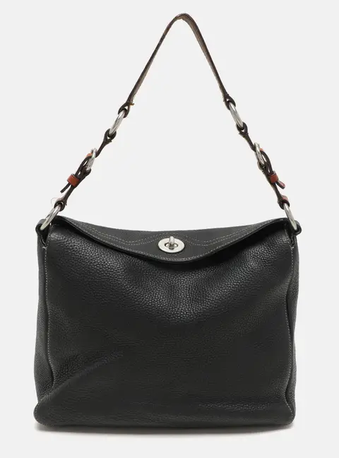 Coach Black Leather Chelsea Turnlock Hobo