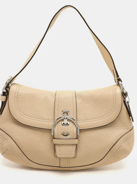 Coach Beige Leather Shoulder Bags