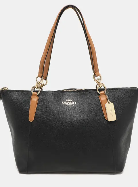 Coach Ava Black Leather Tote Bag